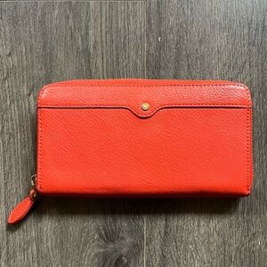 Danier Red Leather Wallet